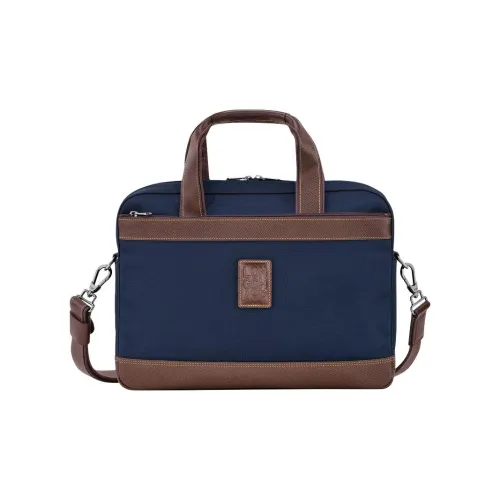 LONGCHAMP Boxford Polyester Canvas Briefcase Small Size Men's Blue
