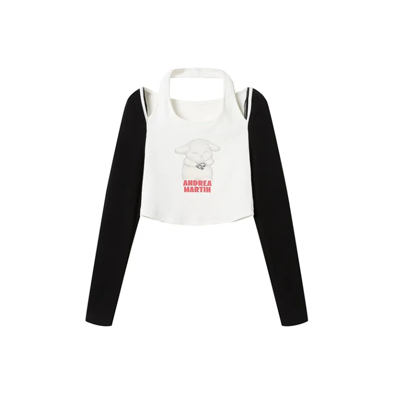 ANDREA MARTIN T Shirts Women's Black White-0