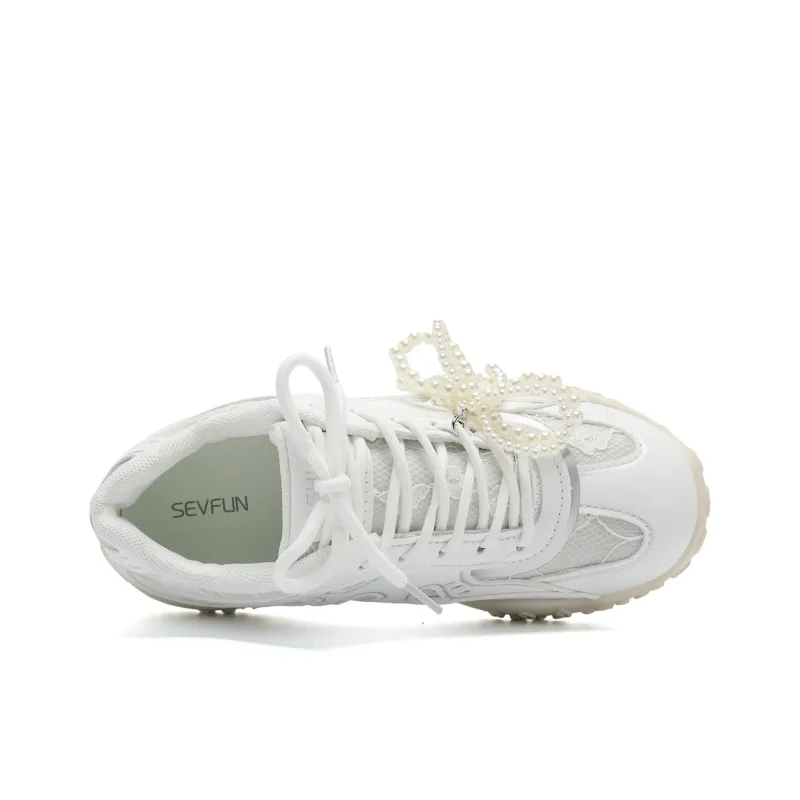 7 SEVFUN Wear resistant And Lightweight Low Top Chunky Sneakers Women's-12