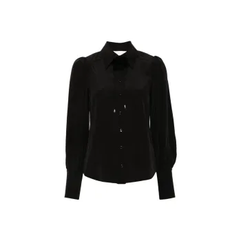Zimmermann Flower Neck Tie Blouson Shirt