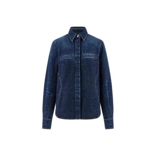 Ferragamo Logo Patch Denim Shirt