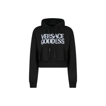 VERSACE Goddess Printed Drawstring Hoodie