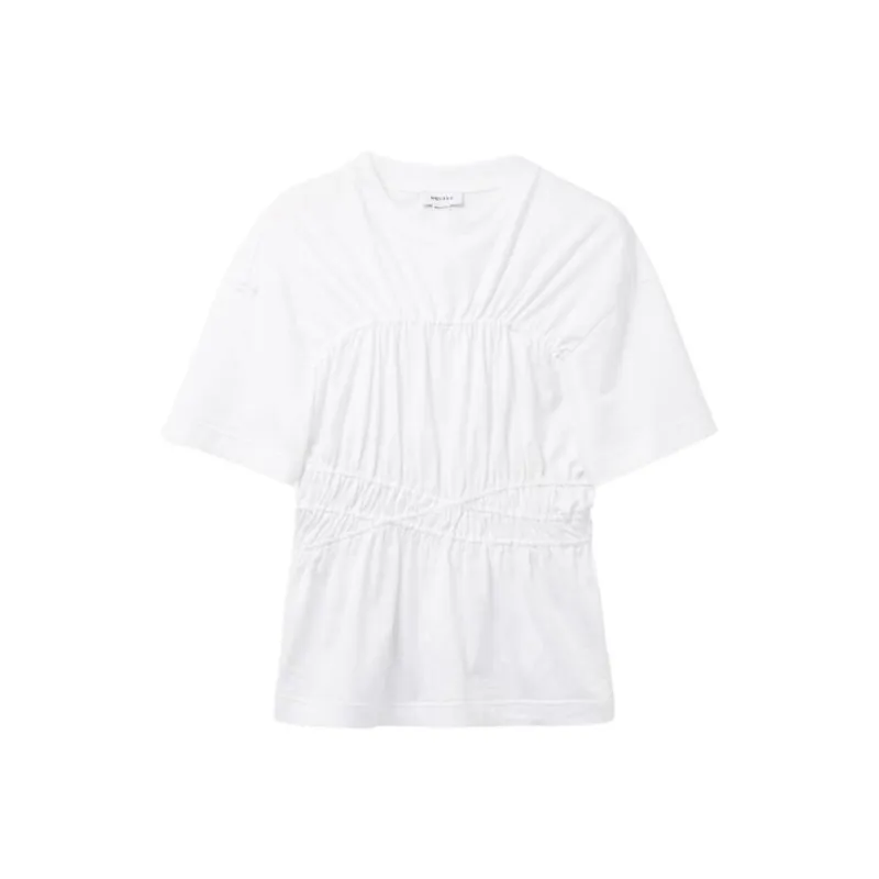 Alexander McQueen Gathered Crewneck T Shirt-0