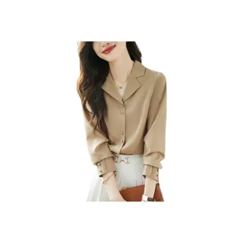 Mo Han Yi Mei Shirt Women's Milk Tea