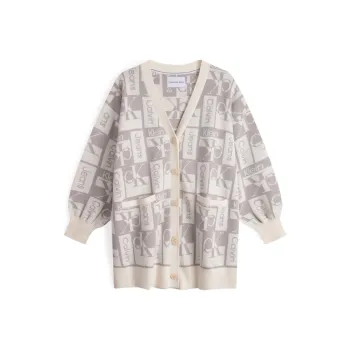 CALVIN KLEIN Knitwear Women's Beige Gray Multicolor