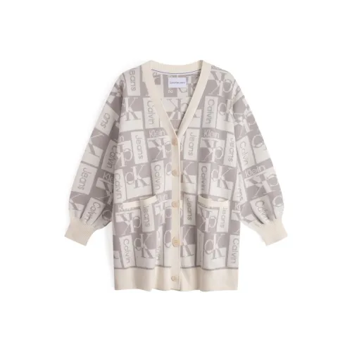 CALVIN KLEIN Knitwear Women's Beige Gray Multicolor