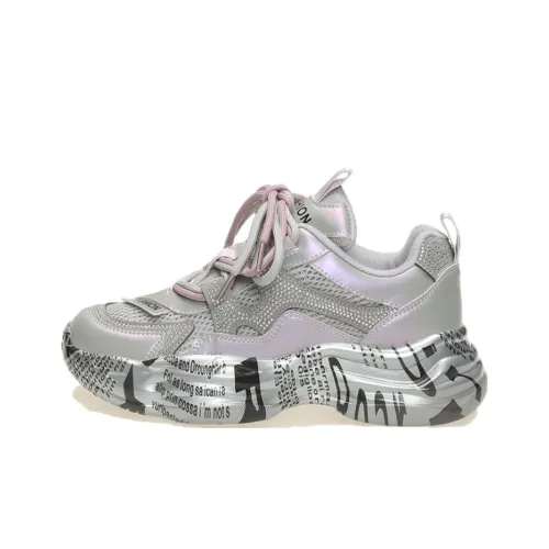 Daying Breathable Height Increase Low Top Chunky Sneakers Women's