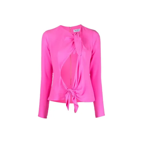 The Attico Zelda Cut Out Detailed Long Sleeved Blouse
