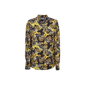 VERSACE JEANS Couture Logo Print Buttoned Shirt