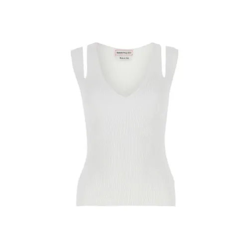 Alexander McQueen V-Neck Cut Out Knitted Top