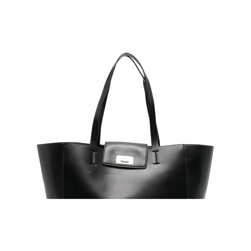 CALVIN KLEIN Recycled Polyester With Polyurethane Coating Tote Bag Shopping Bag Handbag Women's Black-4