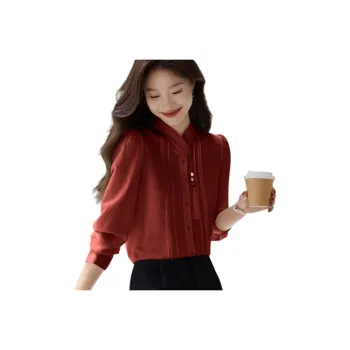 Mo Han Yi Mei Shirt Women's Vintage Red