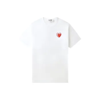 CDG Play SS25 T Shirt Unisex Red