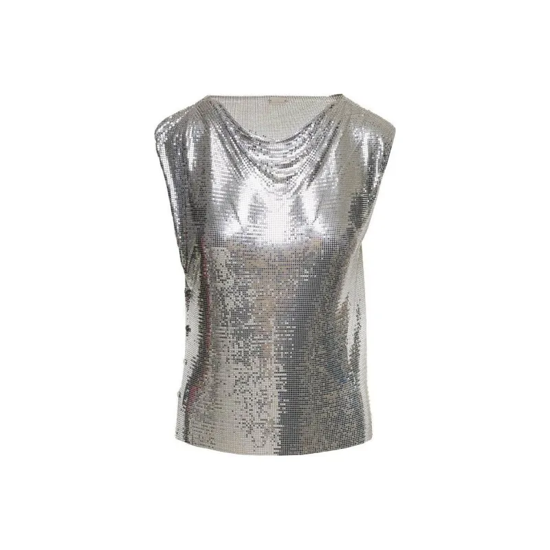 Paco Rabanne Sequin Embellished Tank Top-0