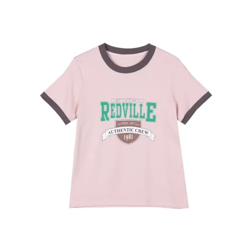 TOUCH T Shirt Women's Pink & Gray Collar