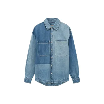 NO ONE ELSE Shirt Women's Denim Blue