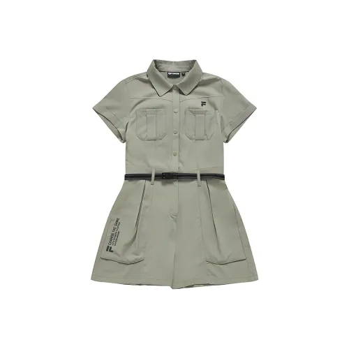 FILA FUSION Trending Street Series Jumpsuit Women's Hazy Khaki