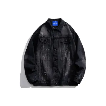 FAIRWHALE Denim Jacket Unisex Black