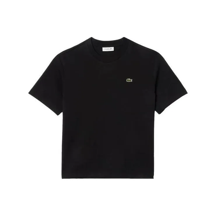 LACOSTE Logo patch Cotton T shirt-0