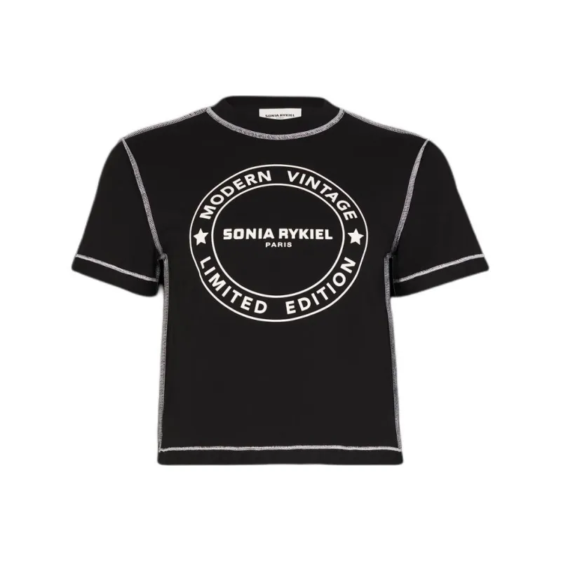 Sonia Rykiel Logo print Cotton T shirt-0