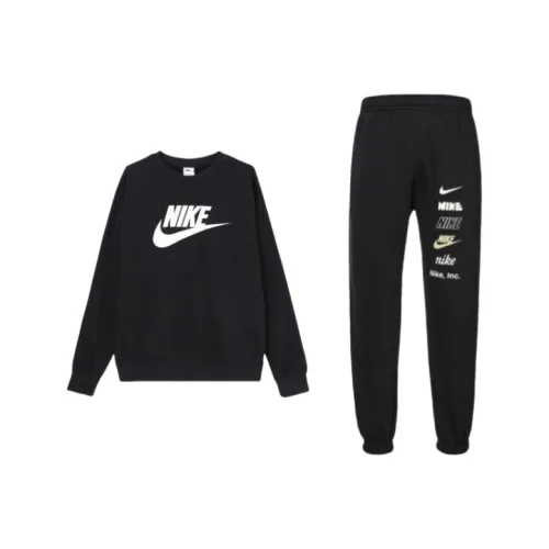 Nike Sweatshirt Set Unisex Black
