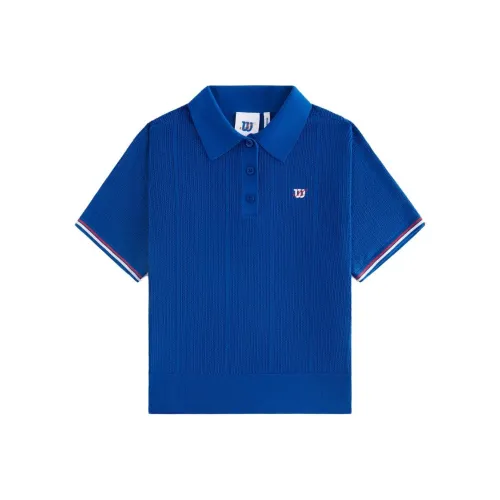 KITH X Wilson Co branded Series Polo Shirt Women's Blue