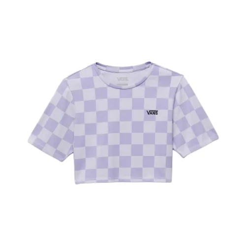 Vans Check T Shirt Women's Purple