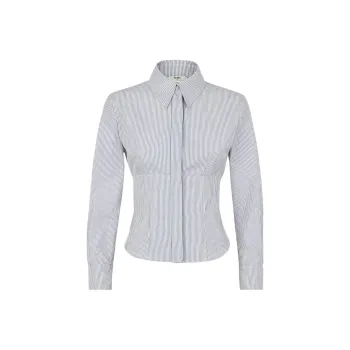 FENDI Pinstriped Corset Waist Shirt