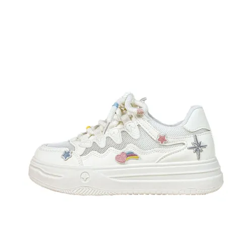 A&M Abrasion Resistant Breathable Low Top Skateboard Shoes Women's Rainbow Candy