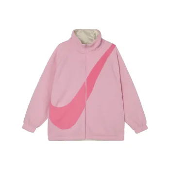 Nike Big Swoosh Women's Reversible Stand Collar Jacket Pink