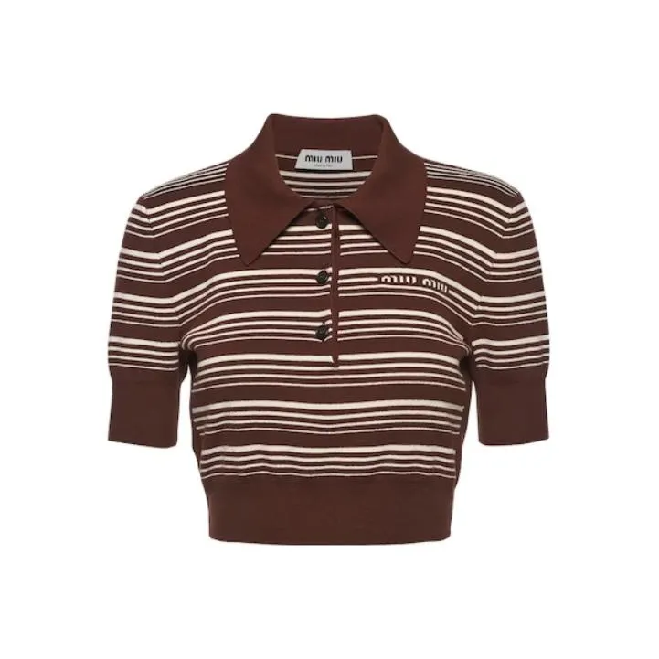 MIU MIU SS23 Polo Shirt Women's Tobacco-0
