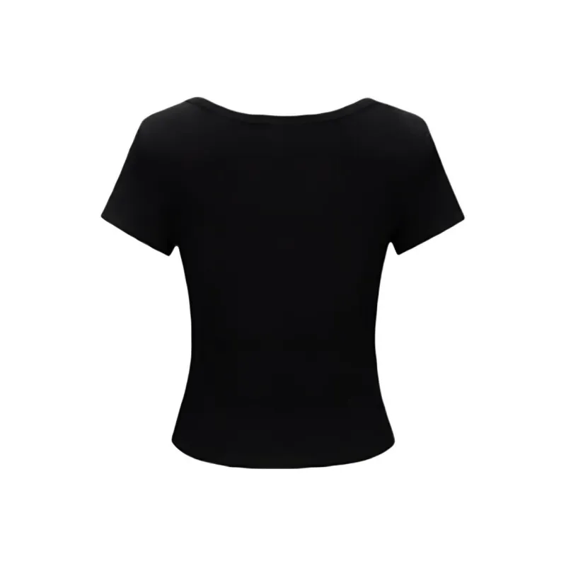 DOKZB Set in Sleeve T Shirt Women's Black-1