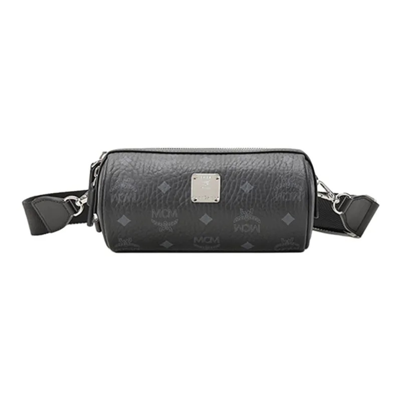 MCM Klassik Visetos Canvas With Leather Pillow Bag Crossbody Bag Mini Unisex Black-0
