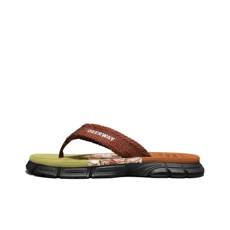 DEERWAY Slip Resistant Abrasion Resistant Odor Resistant Flip Flops Men's-8