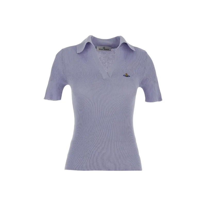 Vivienne Westwood Polo Shirt Women's Blue Purple-0