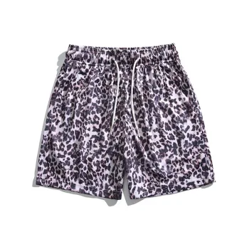 SIL VITIN Casual Shorts Unisex Leopard Print