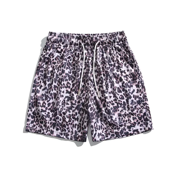 SIL VITIN Casual Shorts Unisex Leopard Print-0