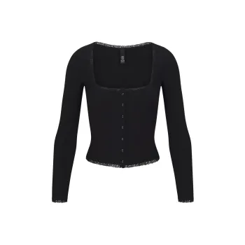 Skims T Shirts Women's Onyx Black