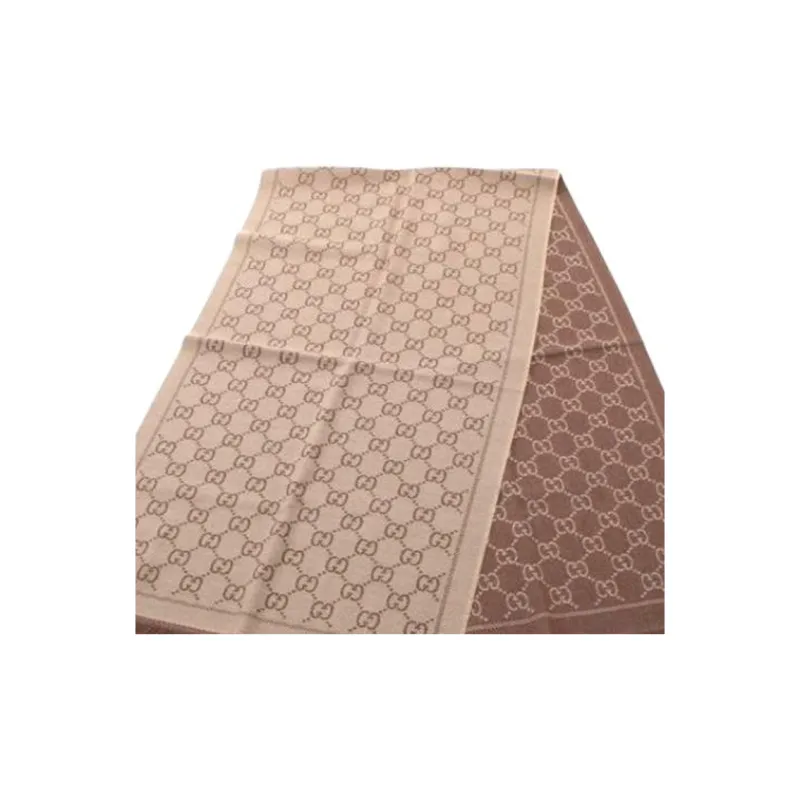 GUCCI Wool Knit Scarves Women's Brown-1