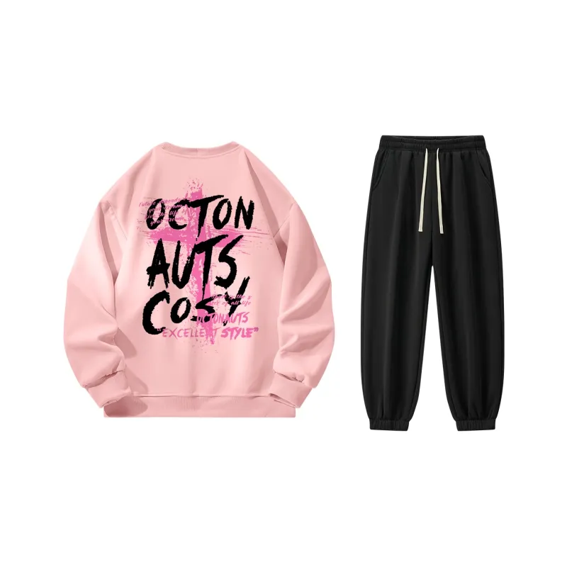 Small Columns Under The Sea Sweatshirt Set Unisex-4