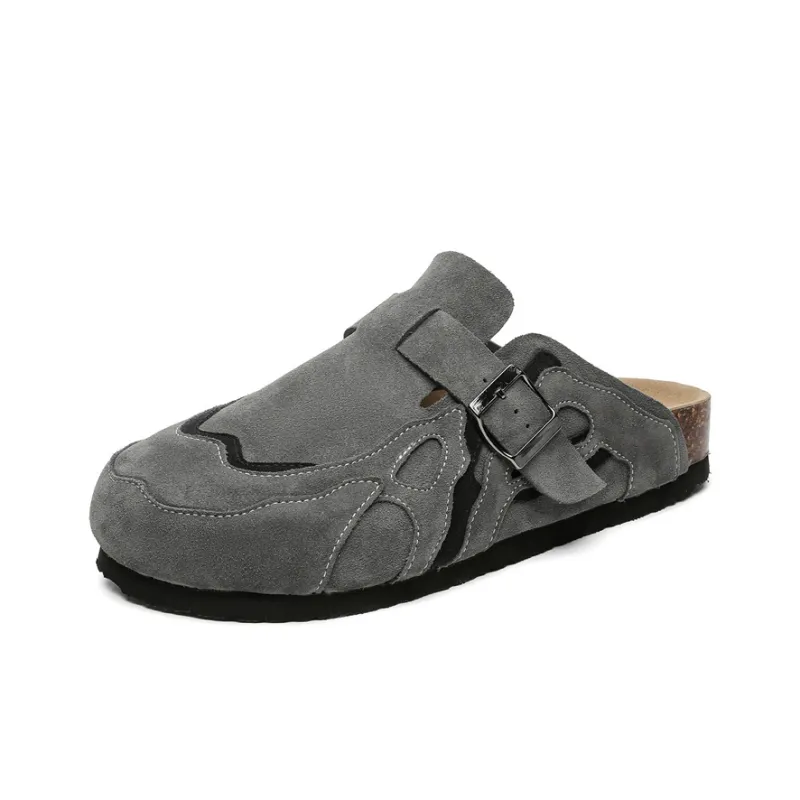MOMGOG Cork Sole Abrasion Resistant Slip Resistant Closed Toe Slippers Unisex-11