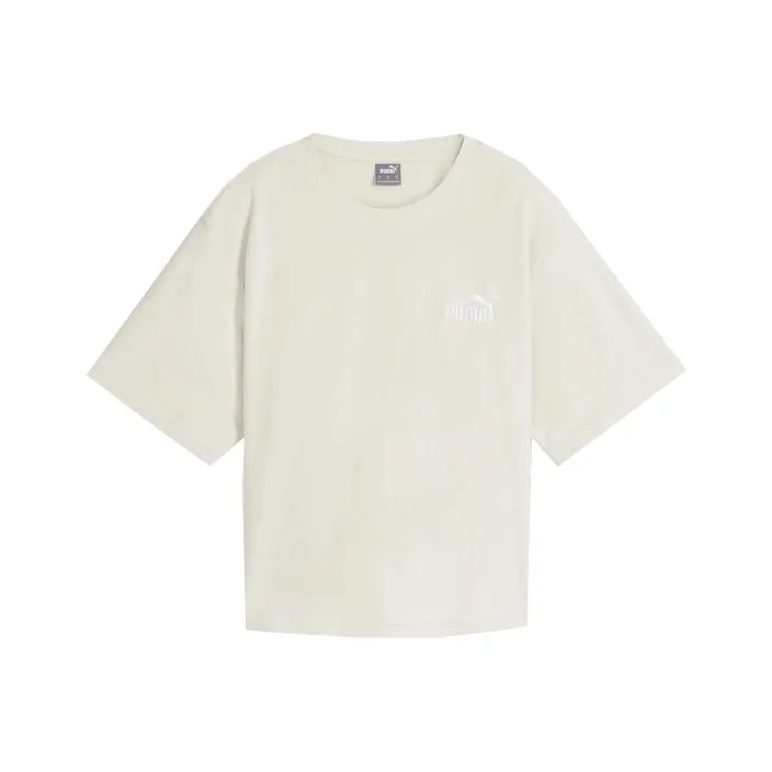 PUMA ESS+ T Shirts Women's White-0