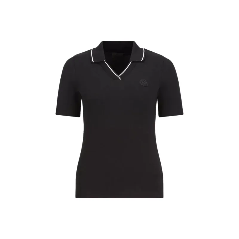 Moncler Logo Patch Short Sleeve Polo Shirt-0
