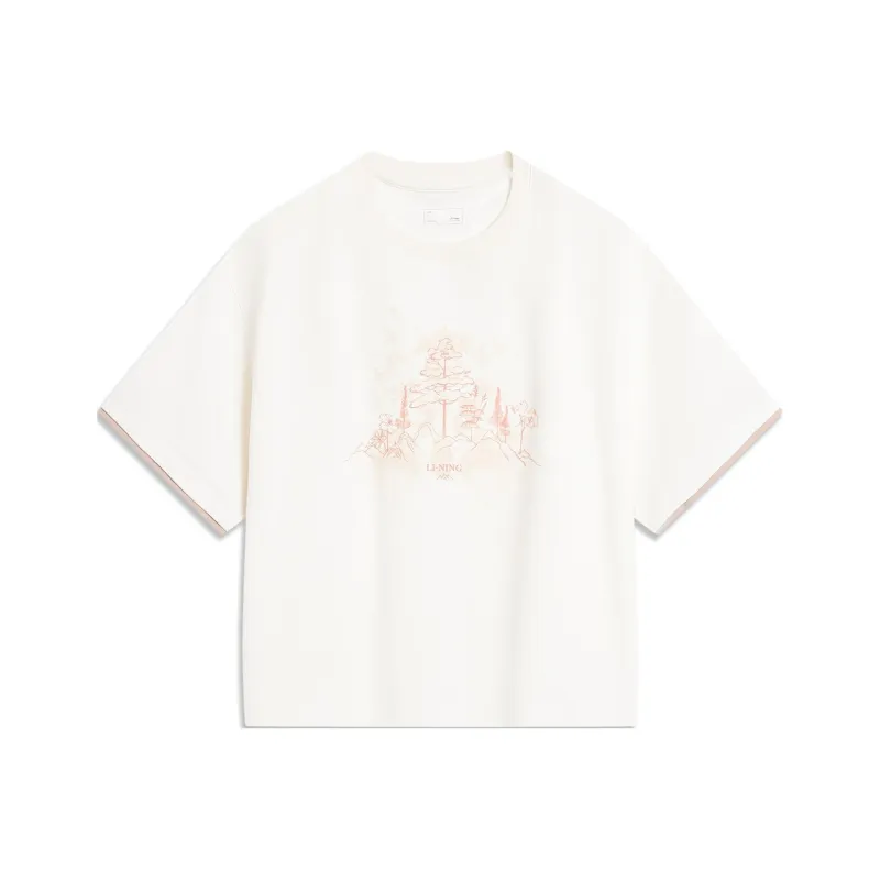 LiNing Sports Trend Series T Shirt Women's Ivory-0