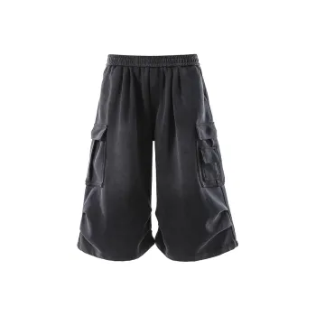 BONAS Casual Shorts Unisex Washed Gray