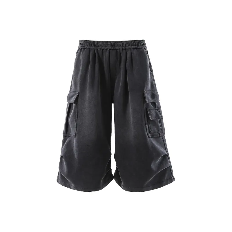 BONAS Casual Shorts Unisex Washed Gray-0