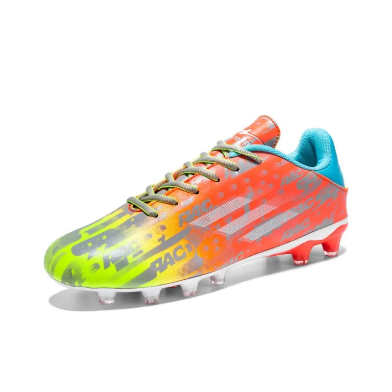 Binary FG Firm Ground Cushioning Lightweight Slip Resistant Soccer Shoes Unisex Orange-1