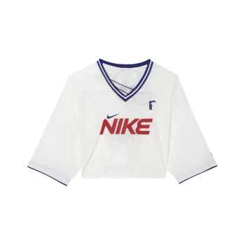Nike Sportswear Women'ss V Neck Pullover Sporty Casual T Shirt White