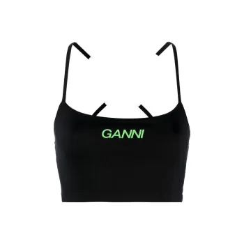 GANNI Active Strap Top 'Black'