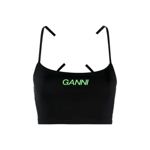 GANNI Active Strap Top 'Black'